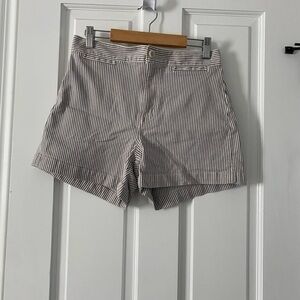 Madewell Navy and White Striped Women's Shorts